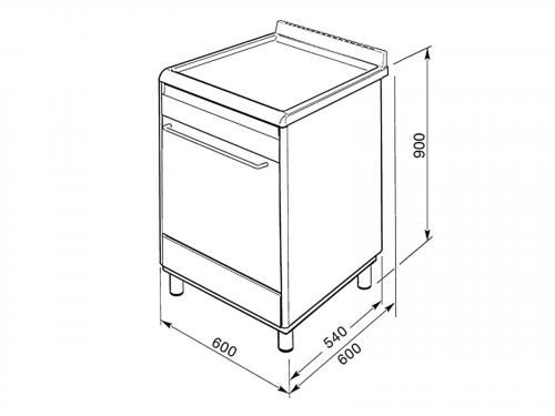 SMEG SCD 60 EMX 9 Maße